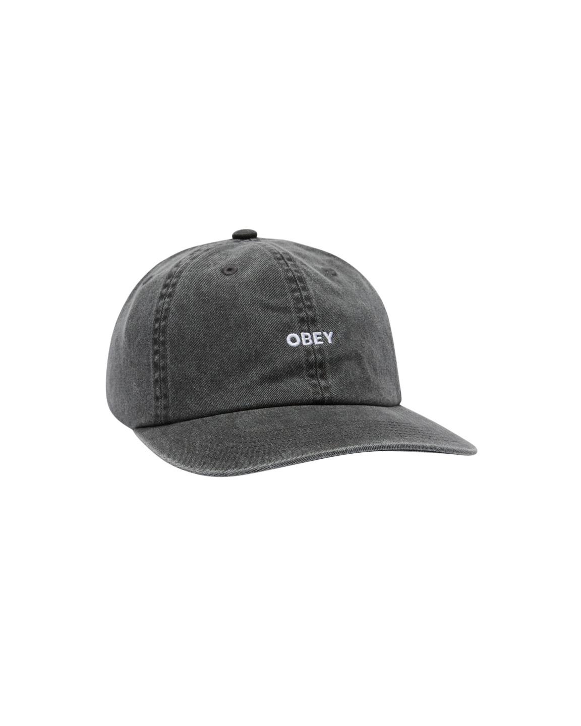 Obey Pigment Black Bold 6 Panel Strapback Cap Unisex schwarz